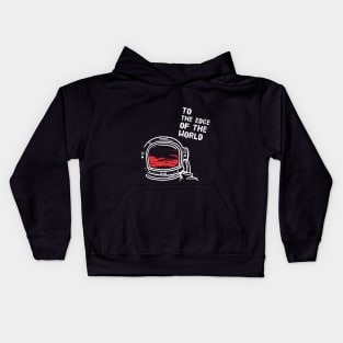 To the edge of the world - Astronaut Kids Hoodie